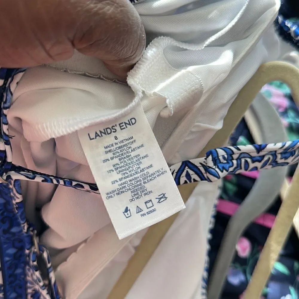 Lands End Supportive Swim Tankini 8 - Picture 7 of 7